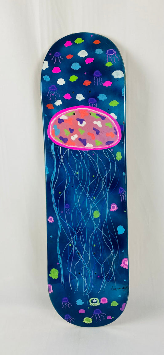 Pink Jellyfish Skateboard